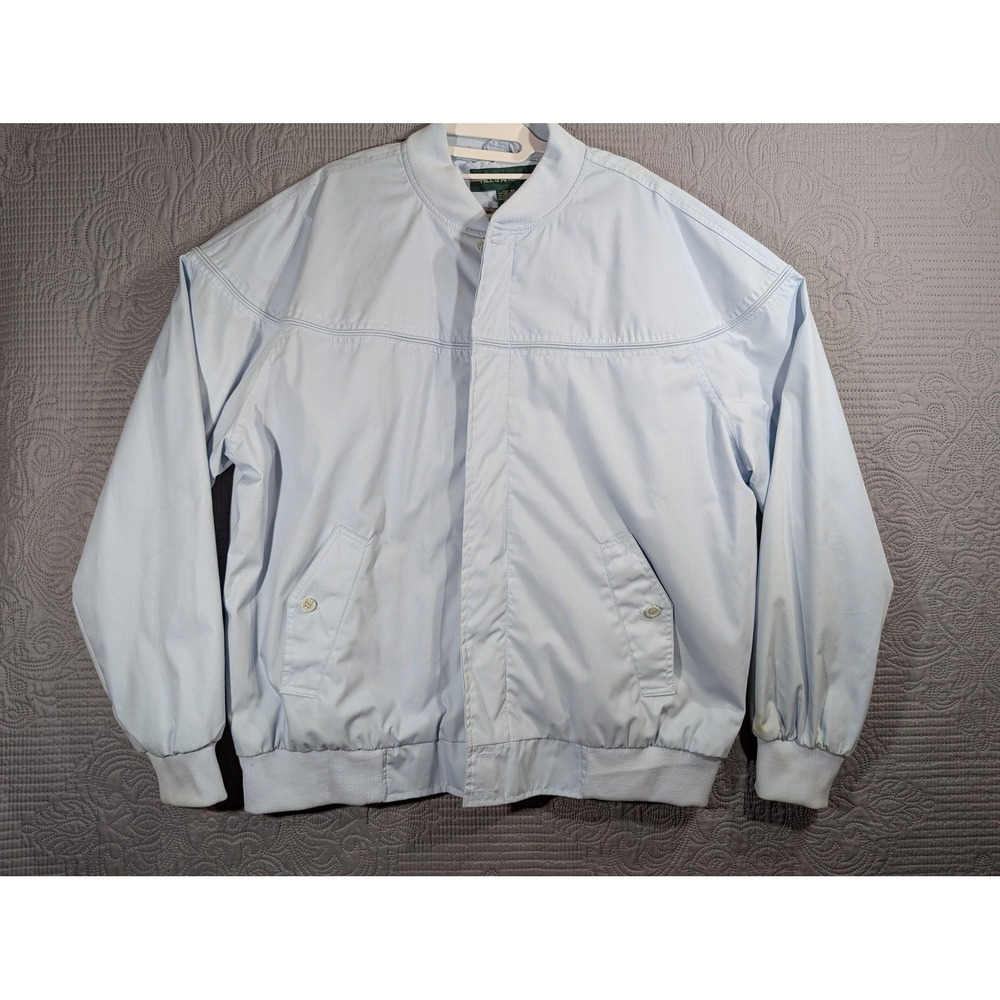 VTG Hill & Archer Jacket Mens XL Bomber Windbreaker Zip Pockets Lightweight